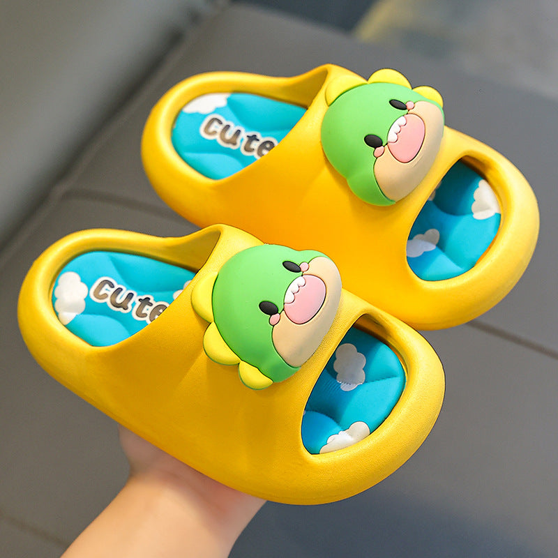 Kids Unisex Cute Cartoon Dinosaur Thick-Soled Slippers