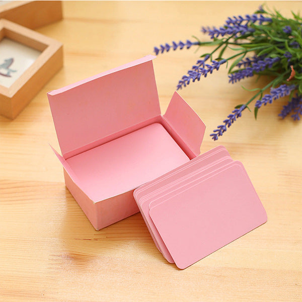 90 Sheets DIY Candy Color Blank Doodle Postcard Message Card Memo Pad