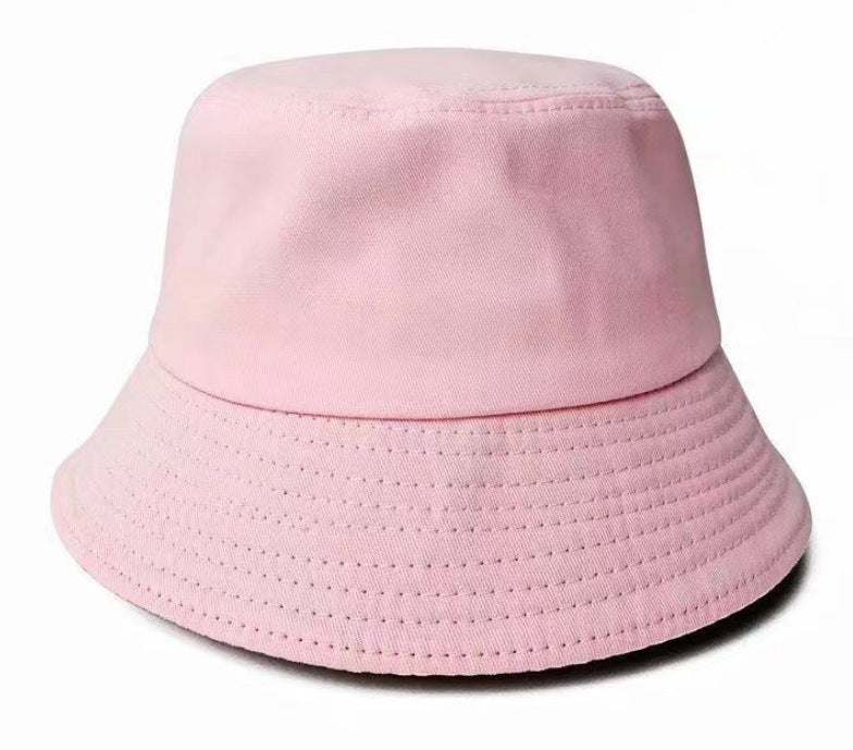 Fashion Solid Color Kids Flat Top Sunshade Sunscreen Double-Sided Bucket Hats