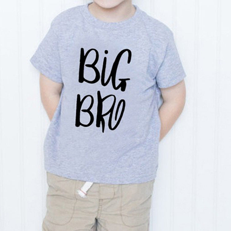 Children Kids Baby Fashion Girls Boys Sister Brother Round Neck T-Shirt