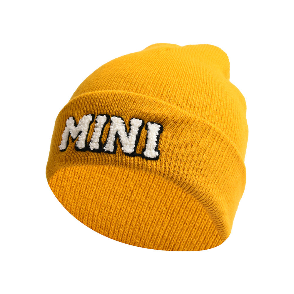 Women'S Letter Embroidery Outdoor Warm Pullover Knitted Hat