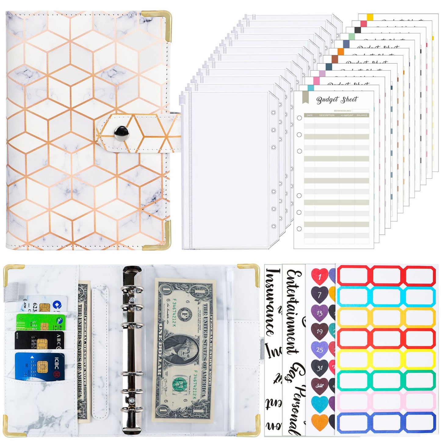 A6 Loose-Leaf Color Book Printing Leather PU Notebook