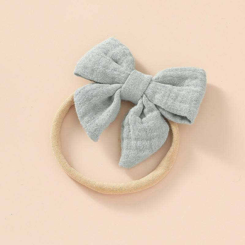 Toddlers Newborn Kid Baby Fashion Girls Bowknot Elastic Nylon Headband Hair Accessories