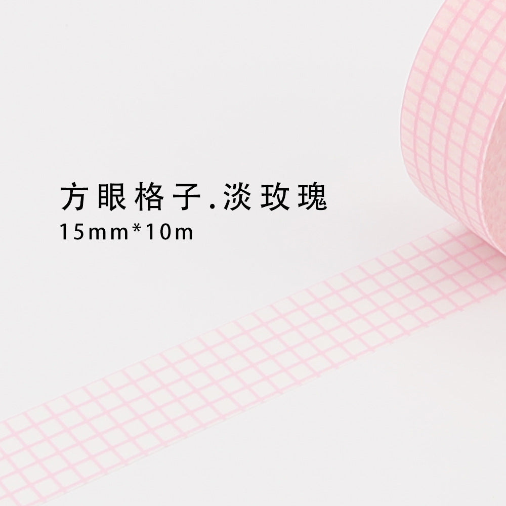 10m Plaid Sticker Basic Hand Account Paper Tape