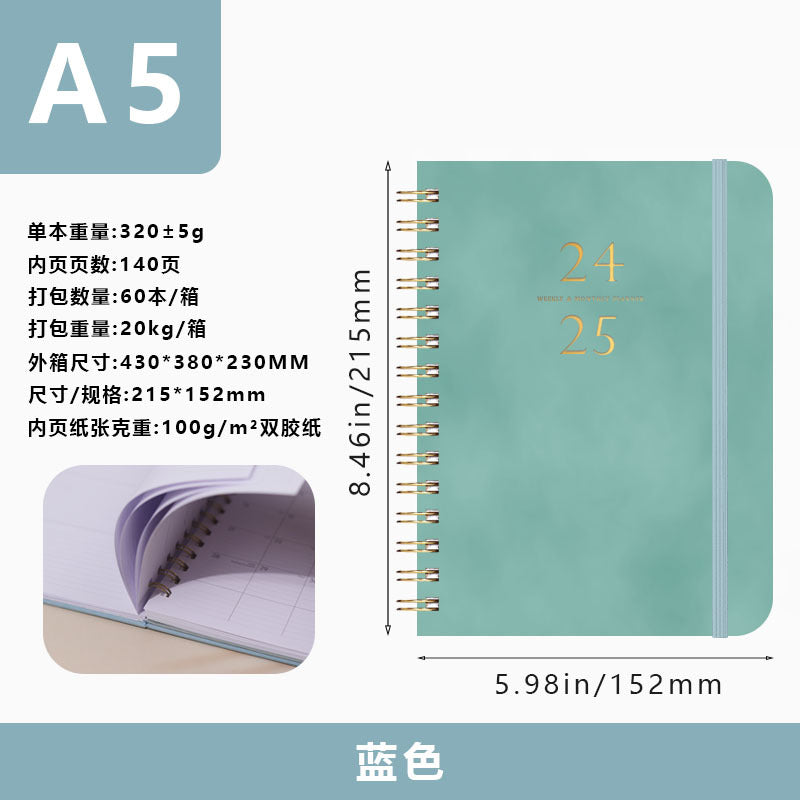 2025 Plan Coil A5 Notebook