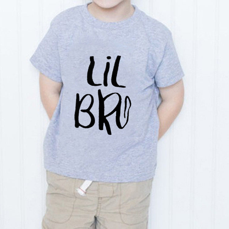 Children Kids Baby Fashion Girls Boys Sister Brother Round Neck T-Shirt
