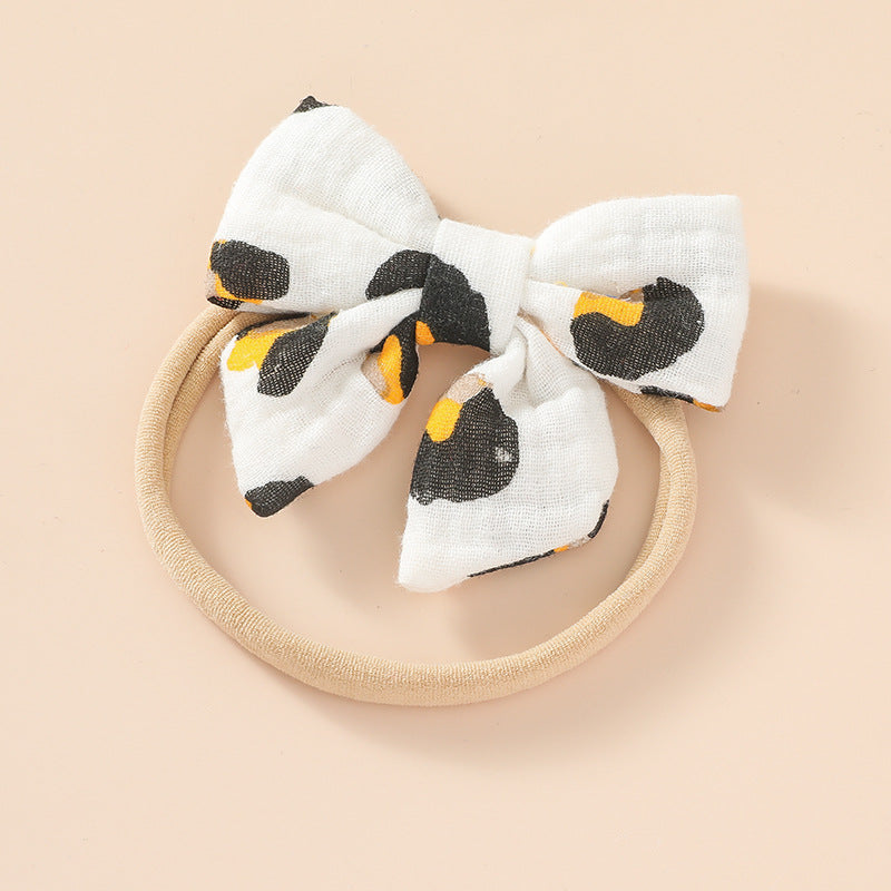 Toddlers Newborn Kid Baby Fashion Girls Bowknot Elastic Nylon Headband Hair Accessories