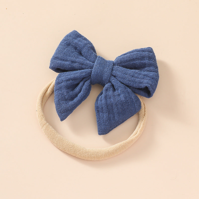 Toddlers Newborn Kid Baby Fashion Girls Bowknot Elastic Nylon Headband Hair Accessories
