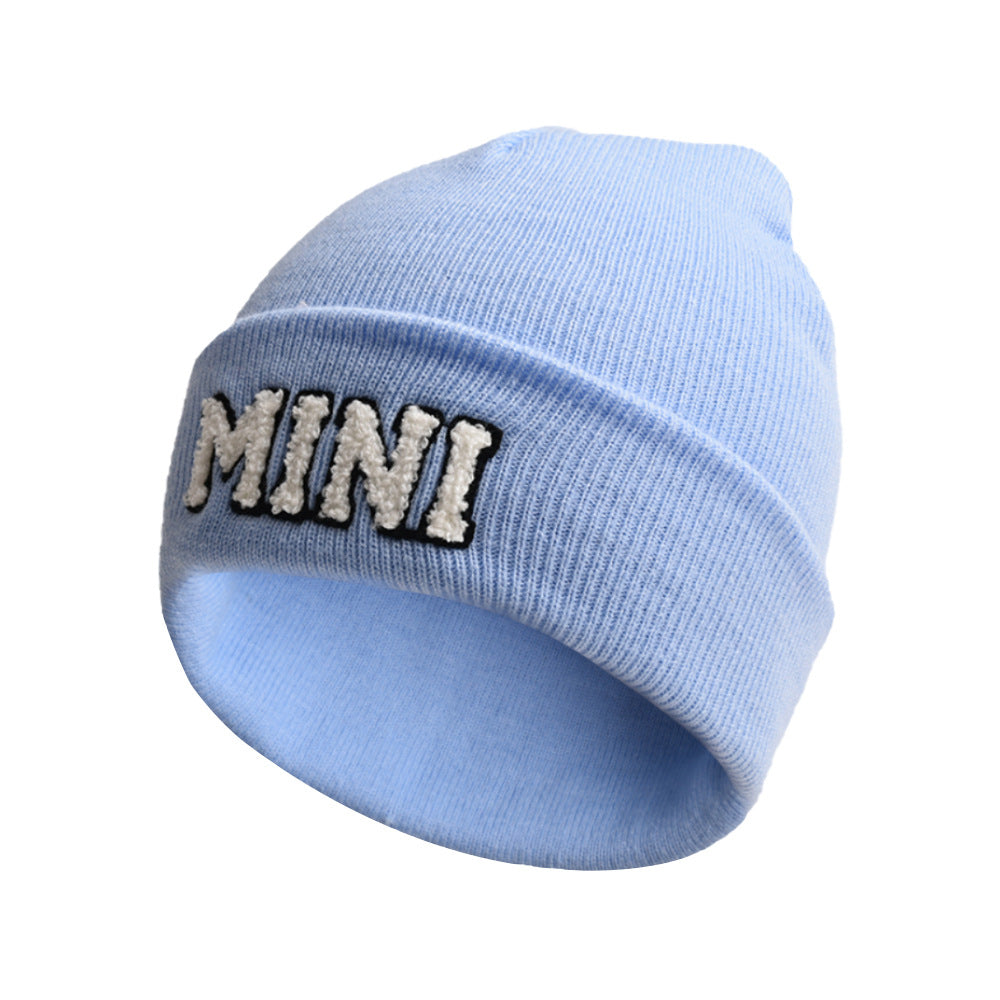 Women'S Letter Embroidery Outdoor Warm Pullover Knitted Hat
