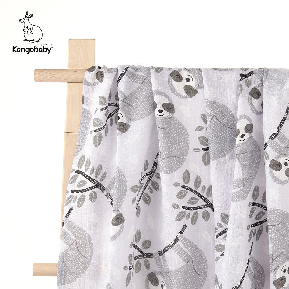 Baby Basic All Over Print Swaddling Wrap Bath Towel