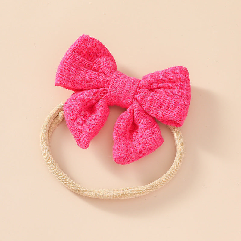 Toddlers Newborn Kid Baby Fashion Girls Bowknot Elastic Nylon Headband Hair Accessories