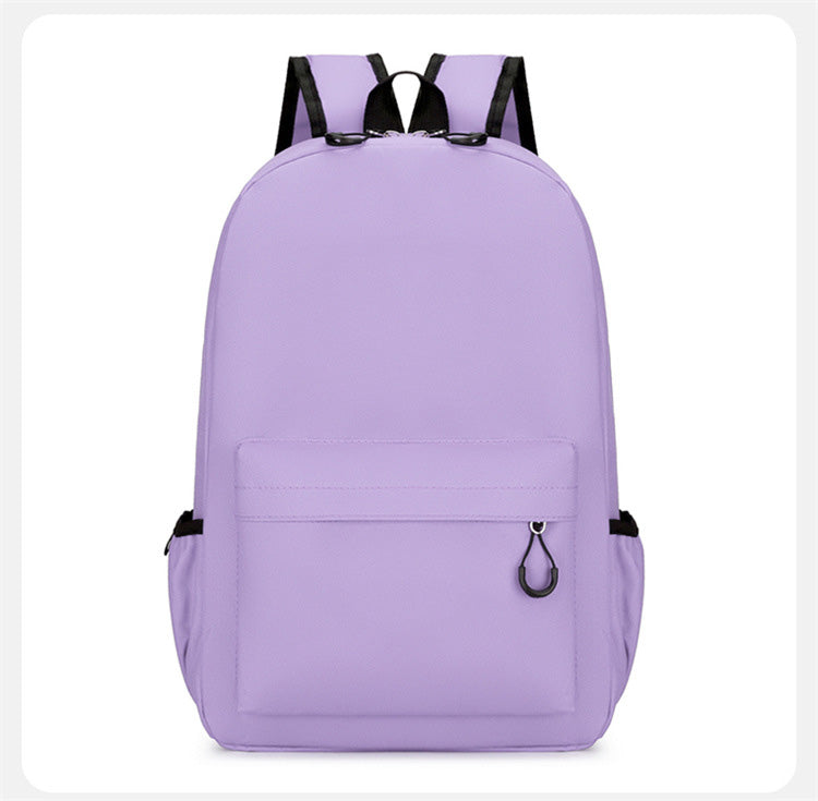 Children Fashion Girls Boys Color Matching Canvas Backpack School Bag