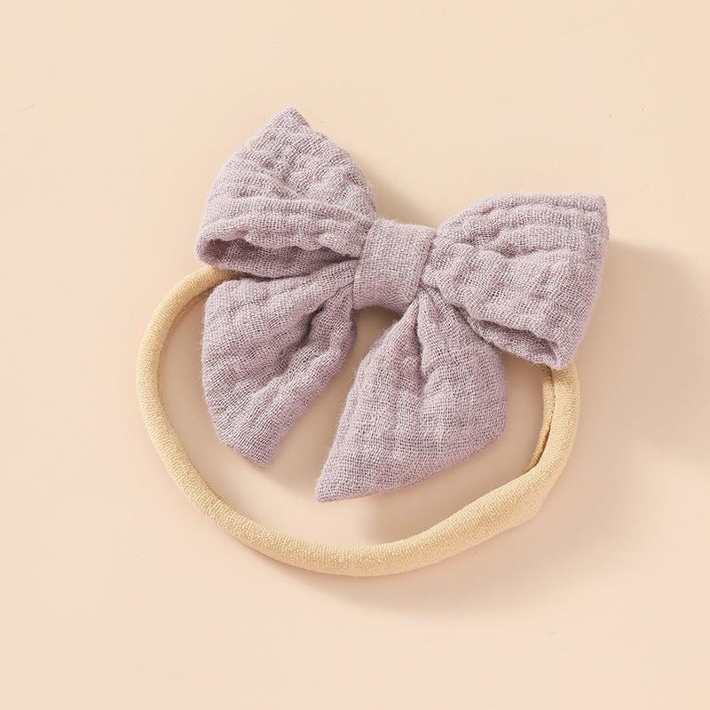 Toddlers Newborn Kid Baby Fashion Girls Bowknot Elastic Nylon Headband Hair Accessories