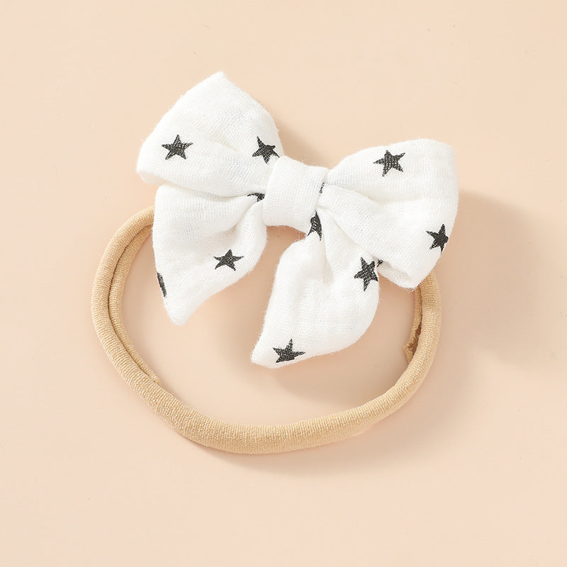 Toddlers Newborn Kid Baby Fashion Girls Bowknot Elastic Nylon Headband Hair Accessories