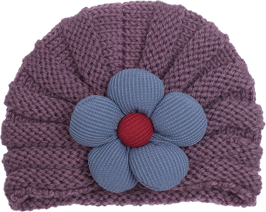 Newborn Cute Bow Knitwear Turban Cap