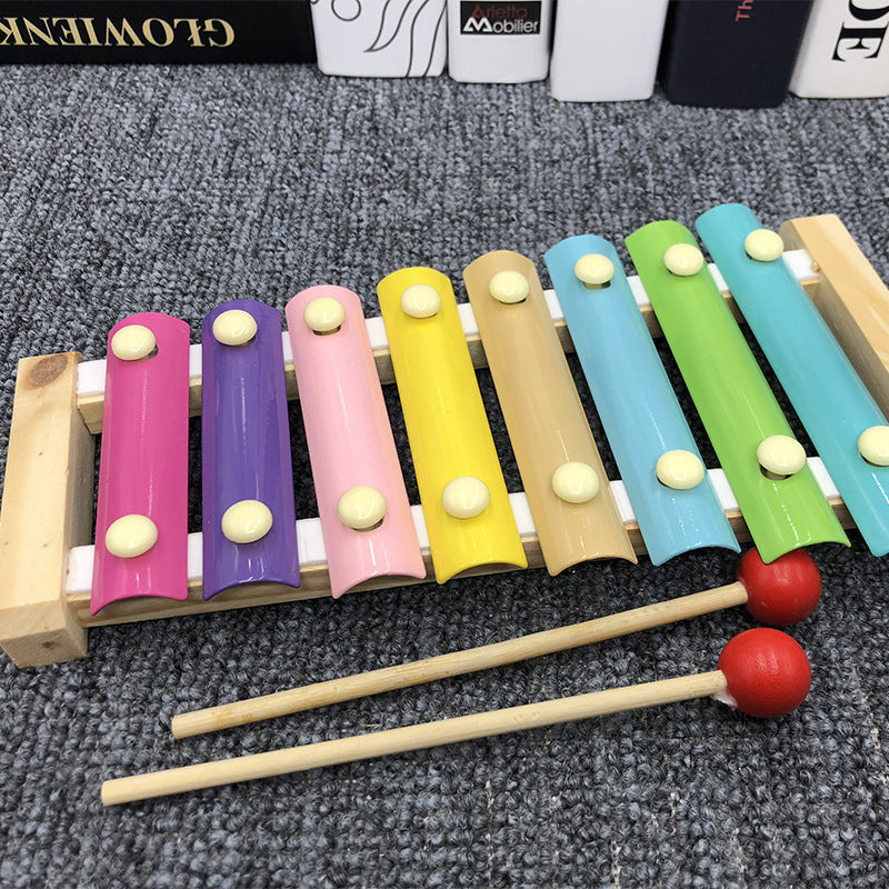 Baby Early Education Intelligence Color Octave Wooden Hand-knocking Toy