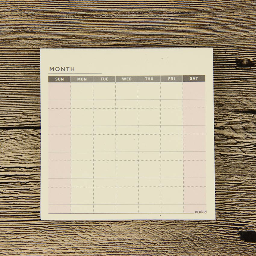 1 Pc Cute Kawaii Weekly Monthly Work Planner Book Diary Memo Pad Stationery Supplies