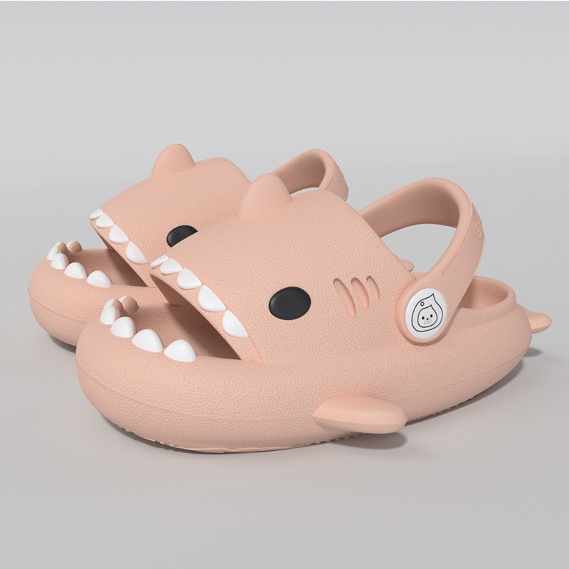 Children Kids Baby Fashion Girls Boys Casual Cute Cartoon Soft-Soled Shark Slippers Sandals Shoes
