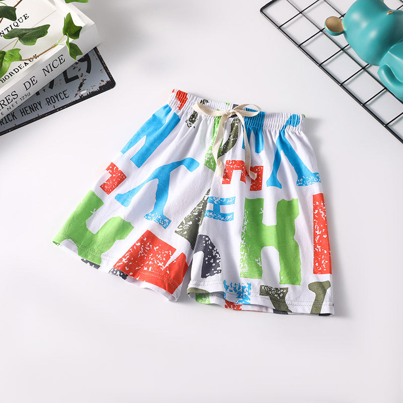Children Kids Baby Fashion Girls Boys Print Casual Shorts