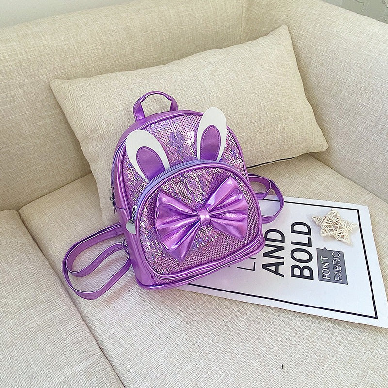 Kids Casual Cute Bow Sequins Backpacks Bag