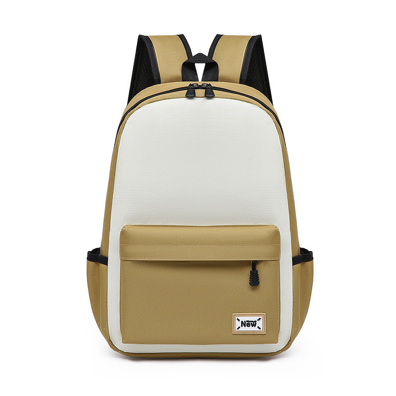 Children Fashion Girls Boys Color Matching Nylon Backpack School Bag