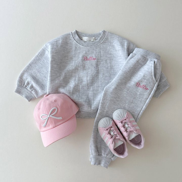 Autumn Kids Cand Color Toddler Girls Boys Cotton Letter Sweatshirt Pants Set