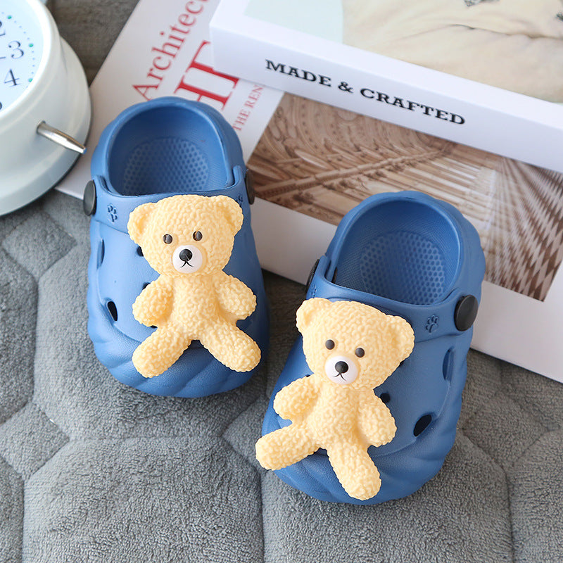 Kids Cute Cartoon Animal Hollow Out Non-slip Slippers
