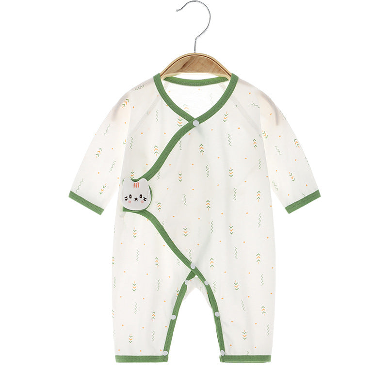 Baby Basic Cartoon Printing Thin Cotton Long-Sleeved Soft Romper