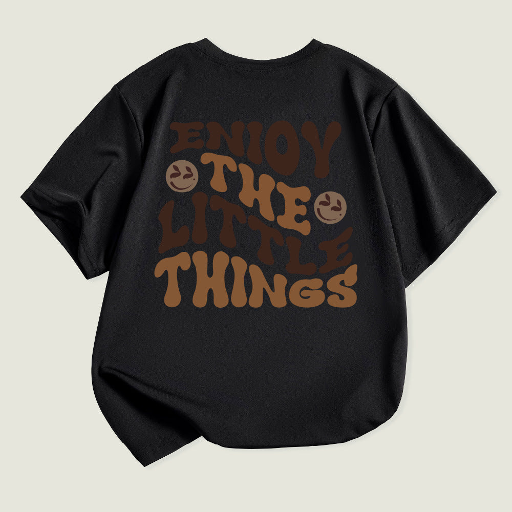 Kids Toddler Boys Girls Alphabet Print Short Sleeve T-Shirt