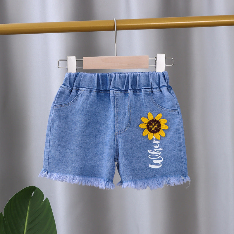 Children Kids Baby Fashion Girls Casual Basic Denim Shorts