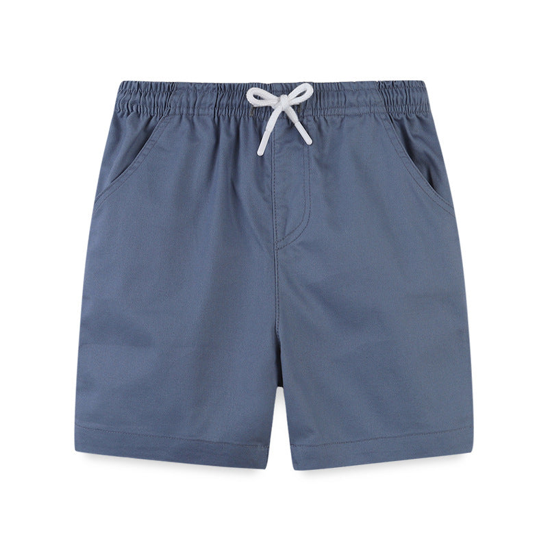 Kids Boys Fashion Simple Solid Color Cotton Casual Shorts