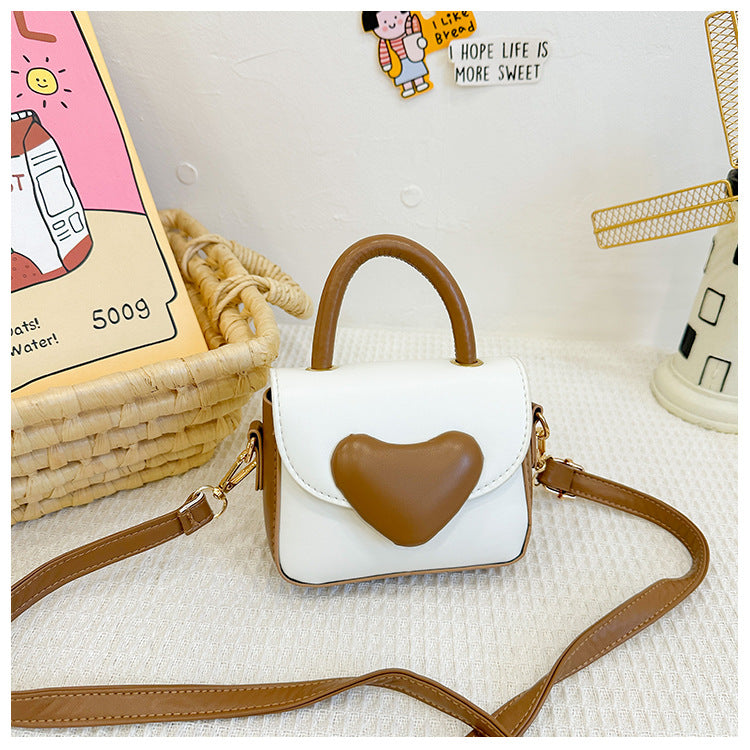 Kids Casual Cute Heart Crossbody Bag