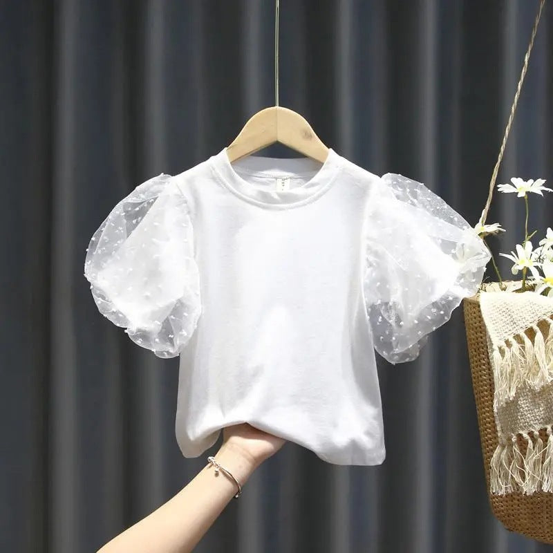 Toddlers Newborn Baby Fashion Girls Casual Basic Solid Color Short Sleeve T-Shirt