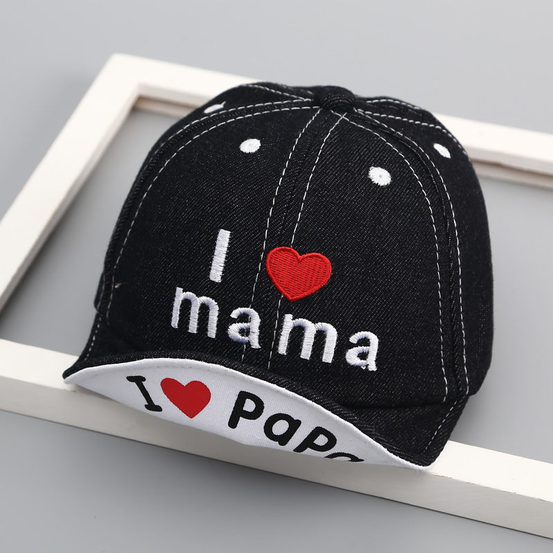Baby Basic Letter Embroidery Denim Baseball Cap