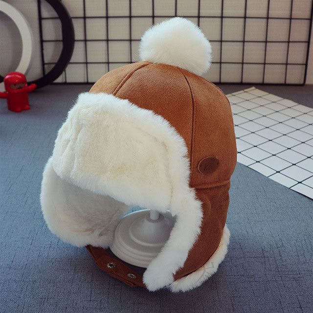 Toddlers Newborn Baby Plus Velvet Warm Ear Protection Hat