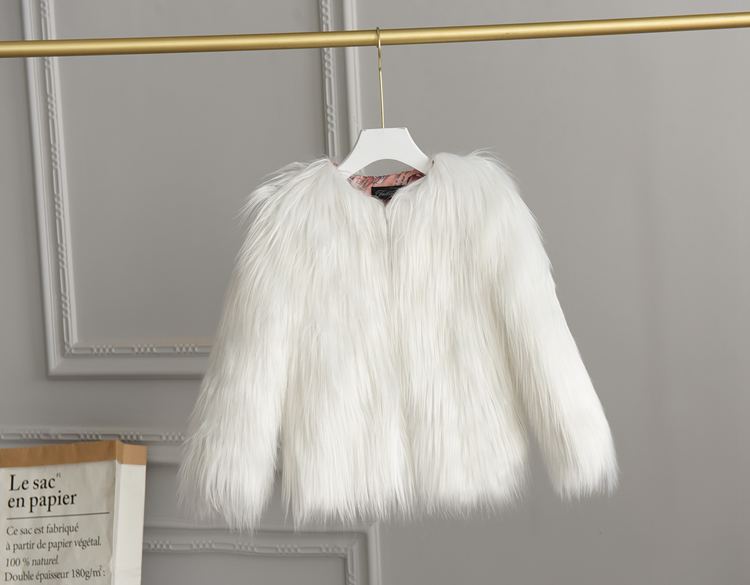 Winter Kids Toddler Girls Faux Fur Plush Solid Coat