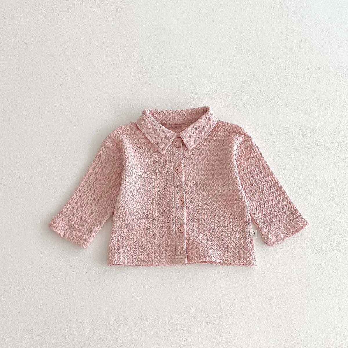 Kids Baby Girls Rhombus Long Sleeve Lapel Blouses
