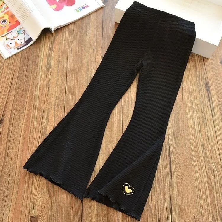 Kids Girls Spring And Autumn Cotton Fashion Casual Flared Pants