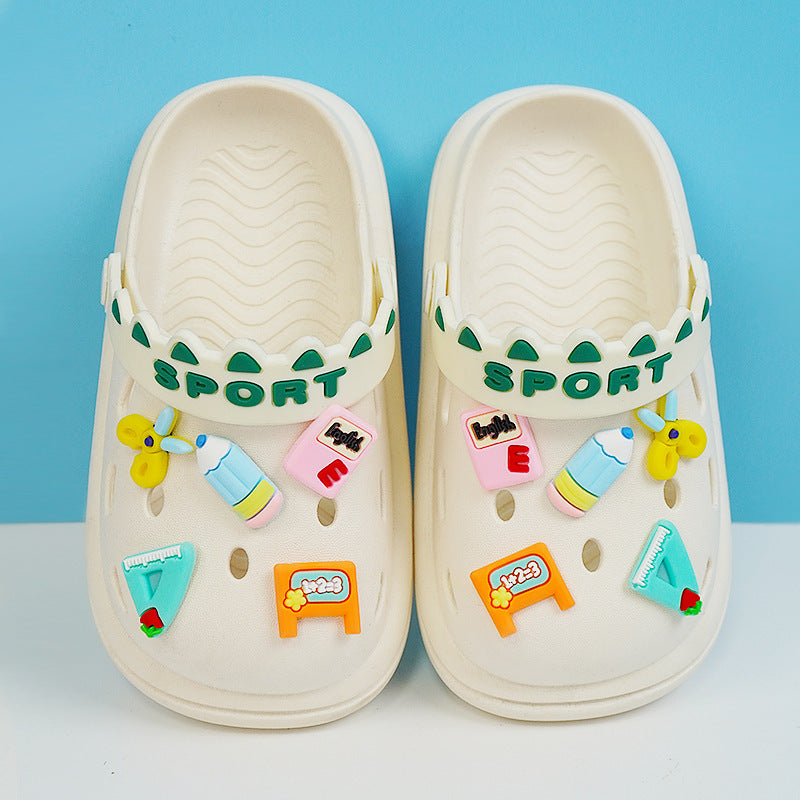 Children Kids Baby Fashion Girls Boys Casual Back To School Pencil Soft Sole Casual Clogs Slippers Shoes