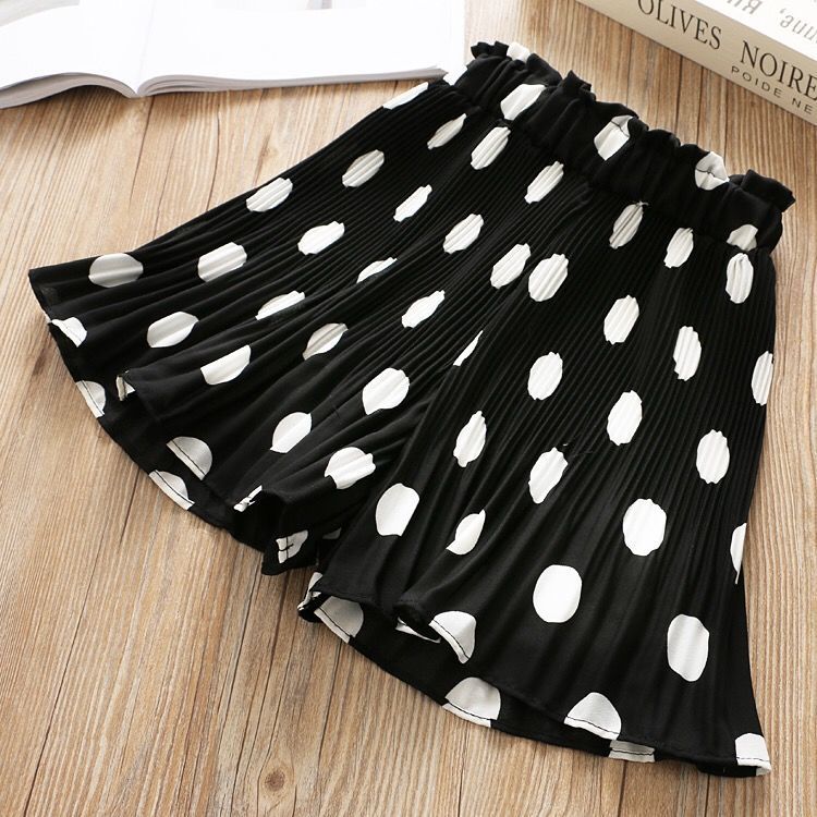 Kids Toddler Girls Fashion Pleated Cute Polka-Dot Shorts