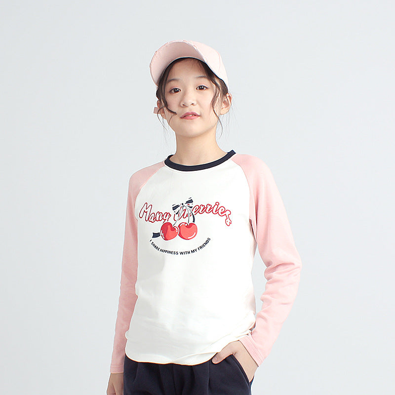 Kids Toddler Big Girls Casual Cute Alphabet Print Long Sleeve T-Shirt