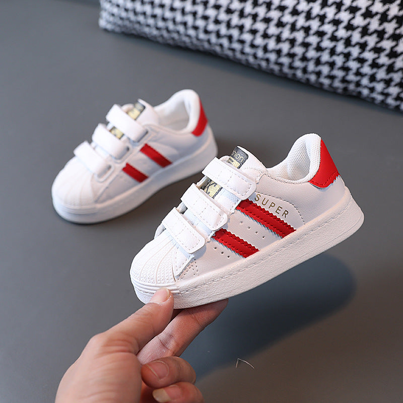 Kids Boys Girls Casual Sport Velcro Flat Sneakers