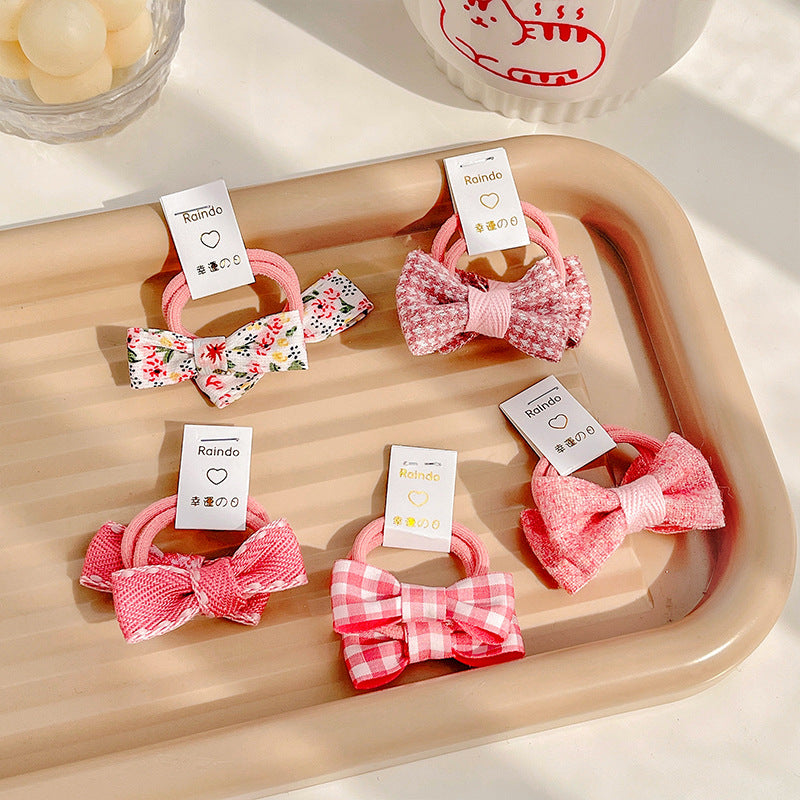 Kids Girls Cute Sweet Bow Hair Rings