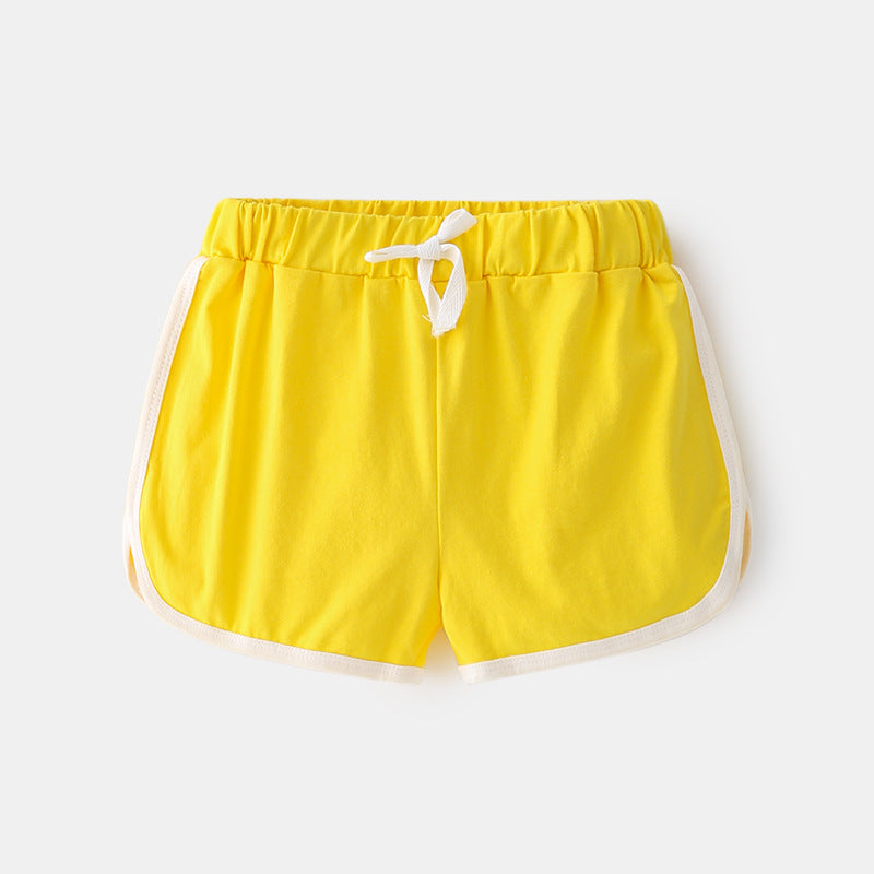 Kids Simple Solid Color Ultra-thin Elastic Casual Shorts