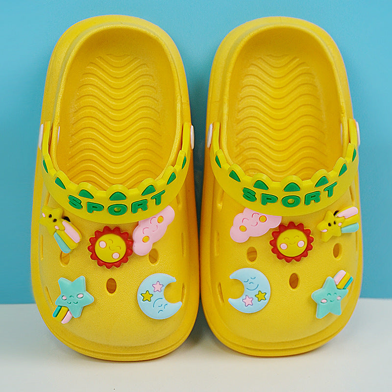 Children Kids Baby Fashion Girls Boys Casual Sun Moon Soft Sole Casual Clogs Slippers Shoes