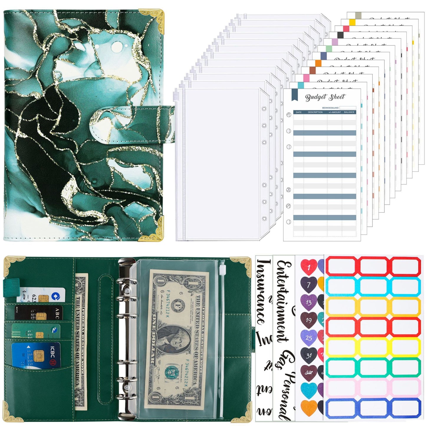 A6 Loose-Leaf Color Book Printing Leather PU Notebook