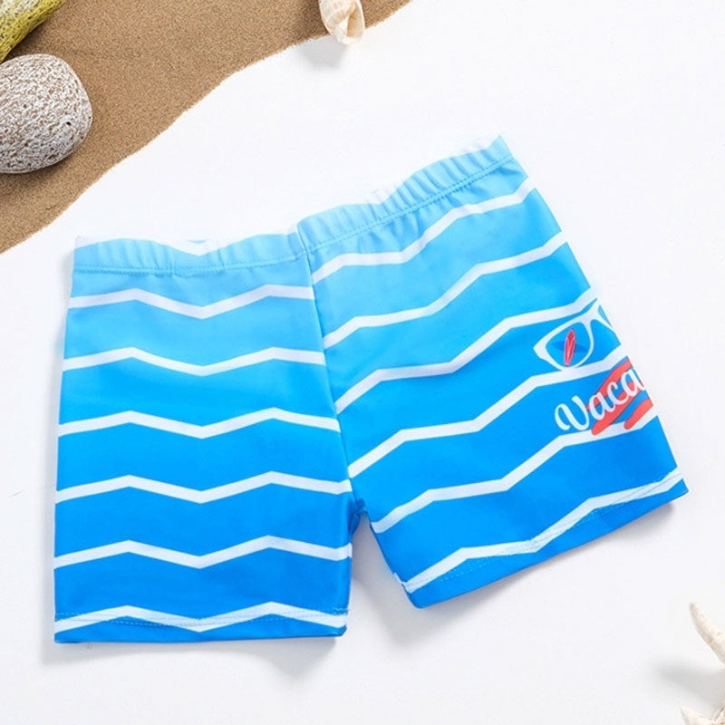 Children Fashion Wave Print Swimming Trunks