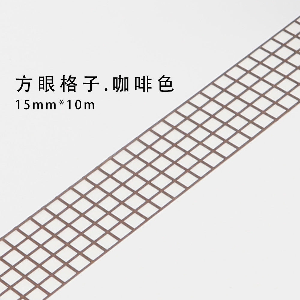 10m Plaid Sticker Basic Hand Account Paper Tape