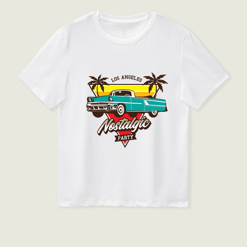 Kids Toddler Boys Girls Car Print Short Sleeve T-Shirt