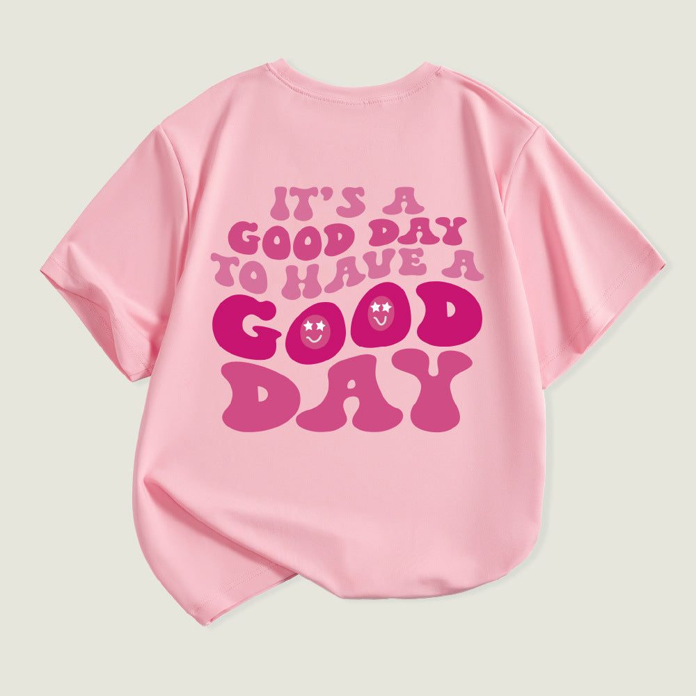 Kids Toddler Boys Girls Alphabet Print Short Sleeve T-Shirt